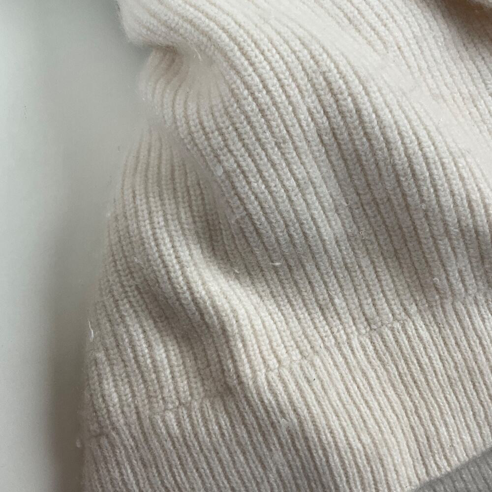 Quince 100% Mongolian Cashmere Boyfriend Cardigan Ivory Cream Sweater Sz S - Picture 10 of 10